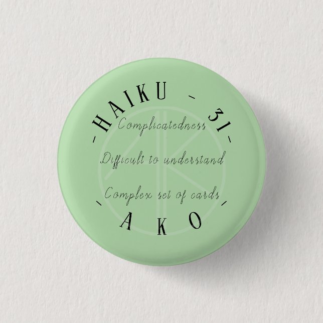 BADGE ROND 2,50 CM HAIKU 31 (Devant)