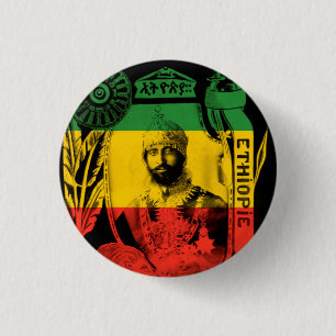 Badge Rond 2,50 Cm Haile Selassie Son Imperial Majesty Buttons