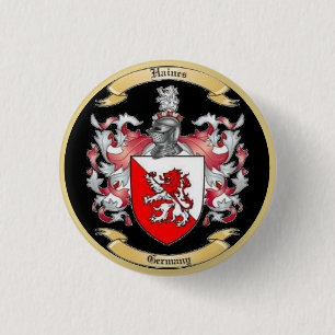 Badge Rond 2,50 Cm Haines Family Crest *