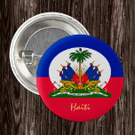 Badge Rond 2,50 Cm Haitian Flag & Haiti fashion, travel /sports<br><div class="desc">Buttons: Haiti & Haitian Flag fashion - love my country,  travel,  holiday,  patriots / sports fans</div>