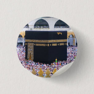 Badge Rond 2,50 Cm Hajj Moubarak Sainte Kaaba Mecque Dévotion islamiq
