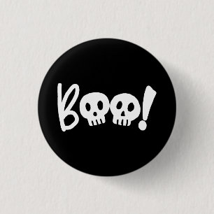 Badge Rond 2,50 Cm Halloween Boo effrayer
