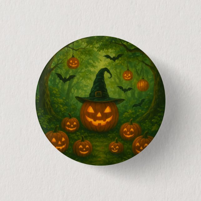 Badge Rond 2,50 Cm Halloween button that matches nature (Devant)