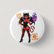 Halloween Cartoon Succubus - Sombre et Jouant