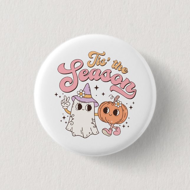 Badge Rond 2,50 Cm Halloween C'est la saison (Devant)