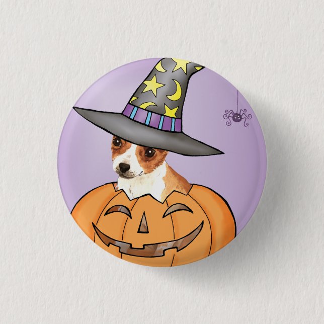 Badge Rond 2,50 Cm Halloween Chihuahua (Devant)