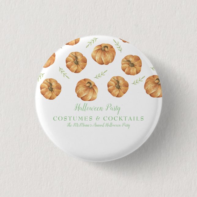Badge Rond 2,50 Cm Halloween citrouille (Devant)