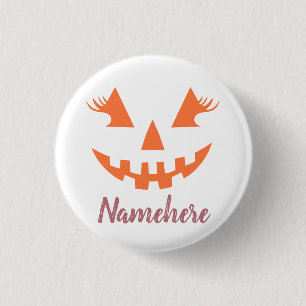Badge Rond 2,50 Cm Halloween Citrouille Jack-o'-lantern fille personn