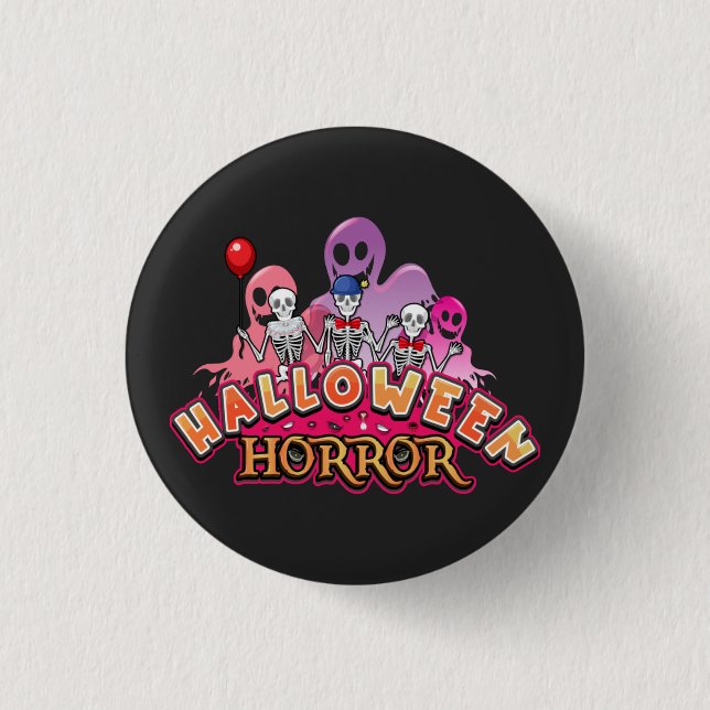 Badge Rond 2,50 Cm Halloween Clowns effrayants Horreur (Devant)