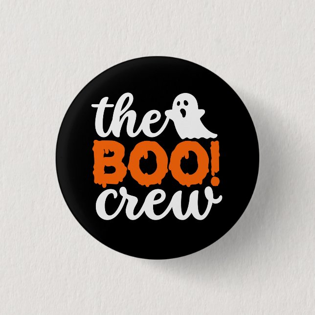 Badge Rond 2,50 Cm Halloween de l'équipage Boo (Devant)