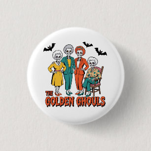 Badge Rond 2,50 Cm Halloween des filles des Gouls d'or