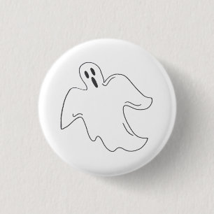 Badge Rond 2,50 Cm Halloween Ghost Éffrayant Haunted House Boo