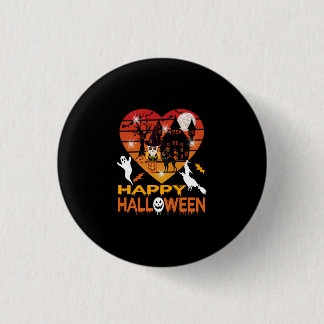 Badge Rond 2,50 Cm Halloween It Haunted Me Day and Night