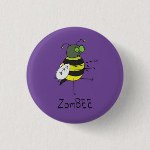 Badge Rond 2,50 Cm Halloween Kids Zombie Bee Halloween Button