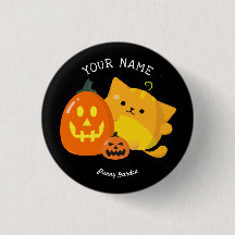 Halloween personnalisable - chat de citrouille
