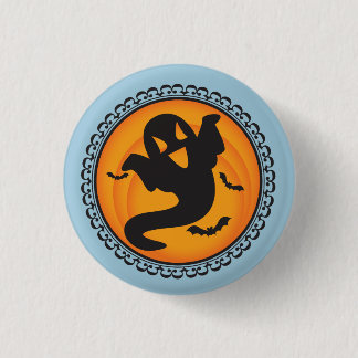 Badge Rond 2,50 Cm Halloween silhouette l'insigne de fantôme