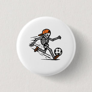 Badge Rond 2,50 Cm Halloween Squelette Football Costume de football H