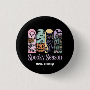 Badge Rond 2,50 Cm Halloween vintage Horreur Éffrayante saison mignon