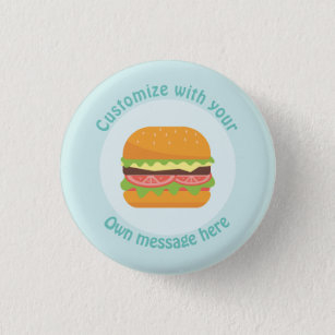 Badge Rond 2,50 Cm Hamburger customisé