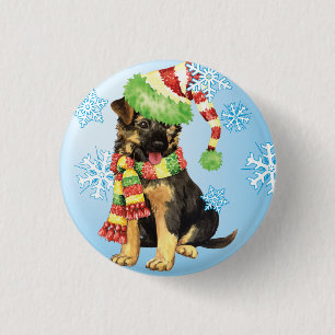 Badge Rond 2,50 Cm Happy Howliday berger allemand