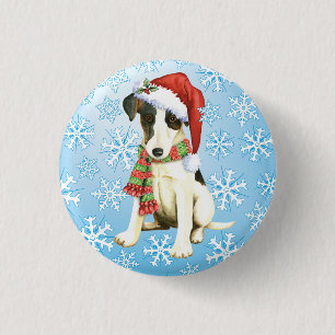 Badge Rond 2,50 Cm Happy Howliday Smooth Fox Terrier
