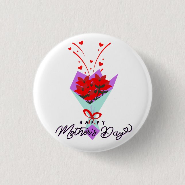 BADGE ROND 2,50 CM HAPPY MOTHER DAY GIFT (Devant)
