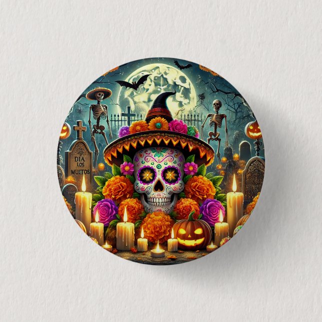 Badge Rond 2,50 Cm Happy Mouse Pads Halloween  (Devant)