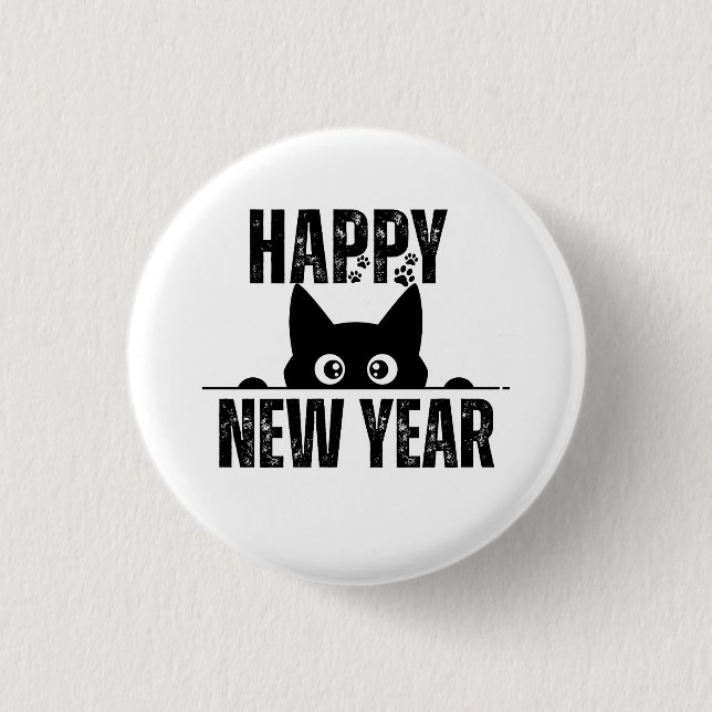 BADGE ROND 2,50 CM HAPPY NEW YEAR (Devant)