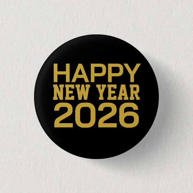 Badge Rond 2,50 Cm Happy New Year 2026 T-Shirt (Devant)