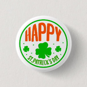 Badge Rond 2,50 Cm Happy St. Patrick's Day Circle Design-63501
