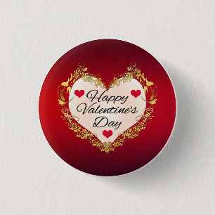 Badge Rond 2,50 Cm Happy Valentine's Day!