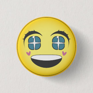 Badge Rond 2,50 Cm Happy visage de anime
