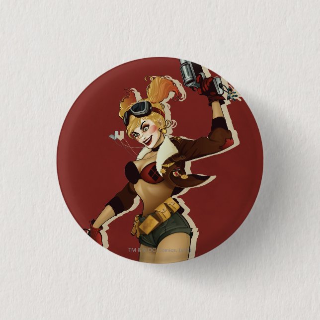 Badge Rond 2,50 Cm Harley Quinn Bombshells Pinup (Devant)