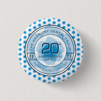 Badge Rond 2,50 Cm Harmony Dental 20th Anniversary Button