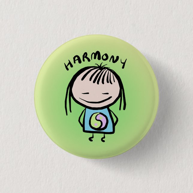 Badge Rond 2,50 Cm Harmony Pin par Smeople (Devant)