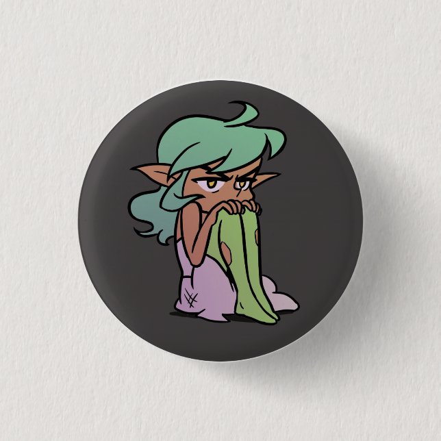 Badge Rond 2,50 Cm Harpie grincheuse (Devant)