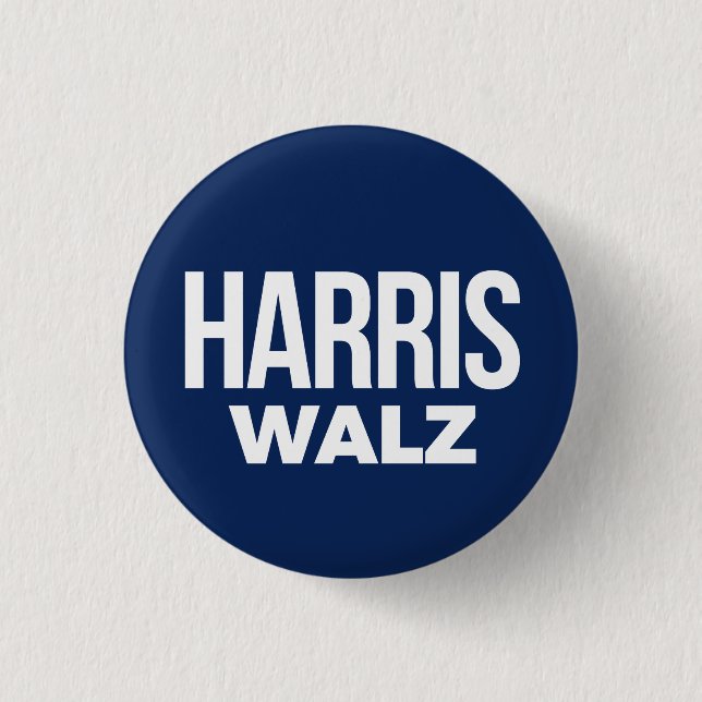 Badge Rond 2,50 Cm Harris Walz 2024 (Devant)
