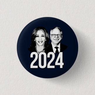 Badge Rond 2,50 Cm Harris Walz 2024