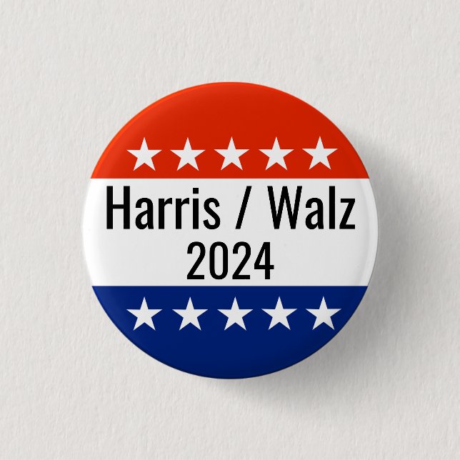 Badge Rond 2,50 Cm Harris Walz Élection 2024 (Devant)