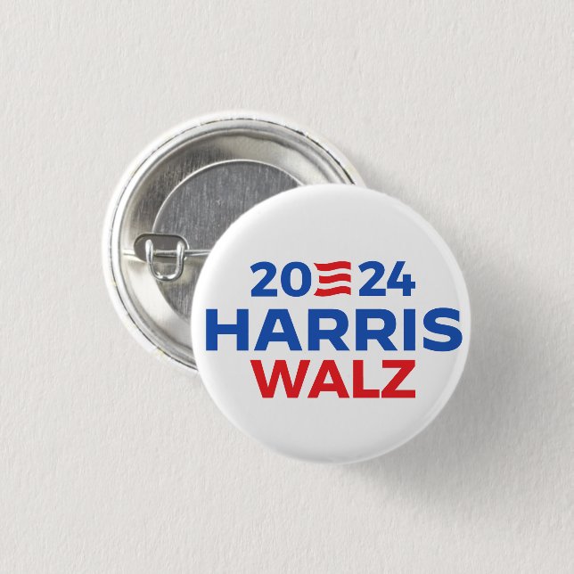 Badge Rond 2,50 Cm Harris Walz en 2024 (Devant & derrière)