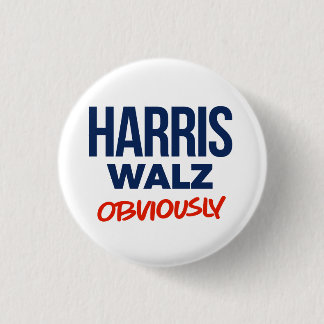 Badge Rond 2,50 Cm Harris Walz Évidemment