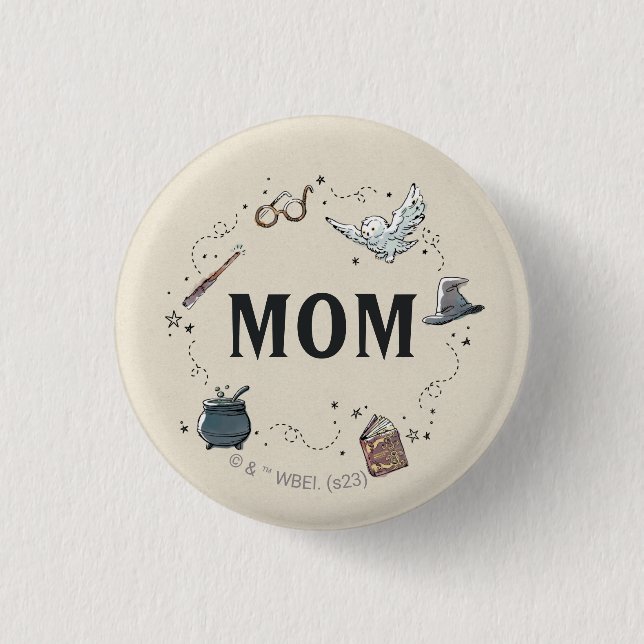 Badge Rond 2,50 Cm Harry Potter Premier anniversaire maman (Devant)
