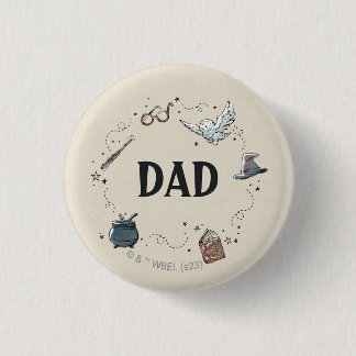 Badge Rond 2,50 Cm Harry Potter premier anniversaire papa