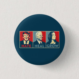 Badge Rond 2,50 Cm Hate Heal Croissance