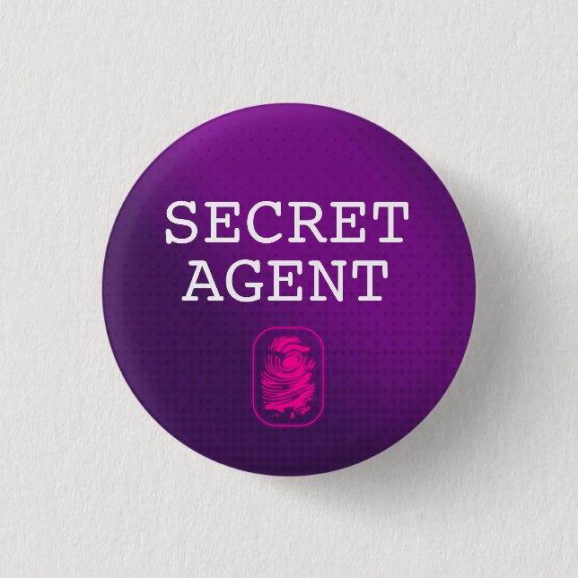 Badge Rond 2,50 Cm Haut agent secret / agent secret / classifié (Devant)