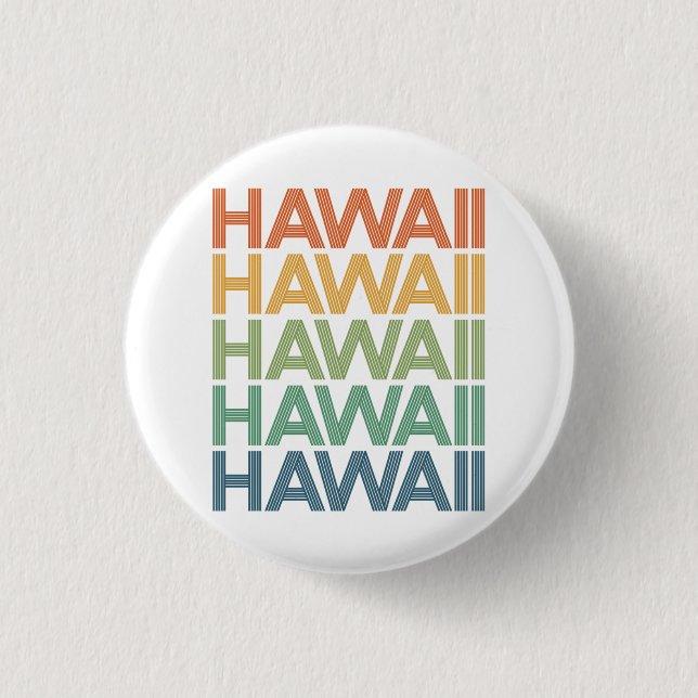 Badge Rond 2,50 Cm Hawaii Trip Tropical Aloha Hawaii Vacation, Beach (Devant)