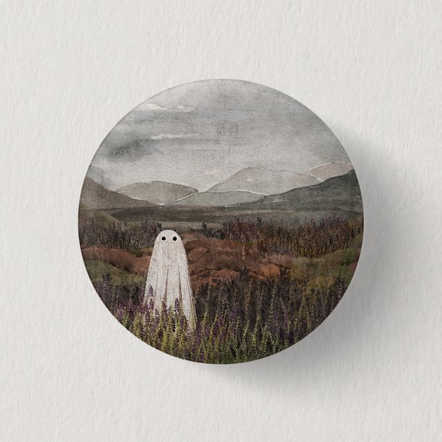 Badge Rond 2,50 Cm Heather Ghost (Devant)