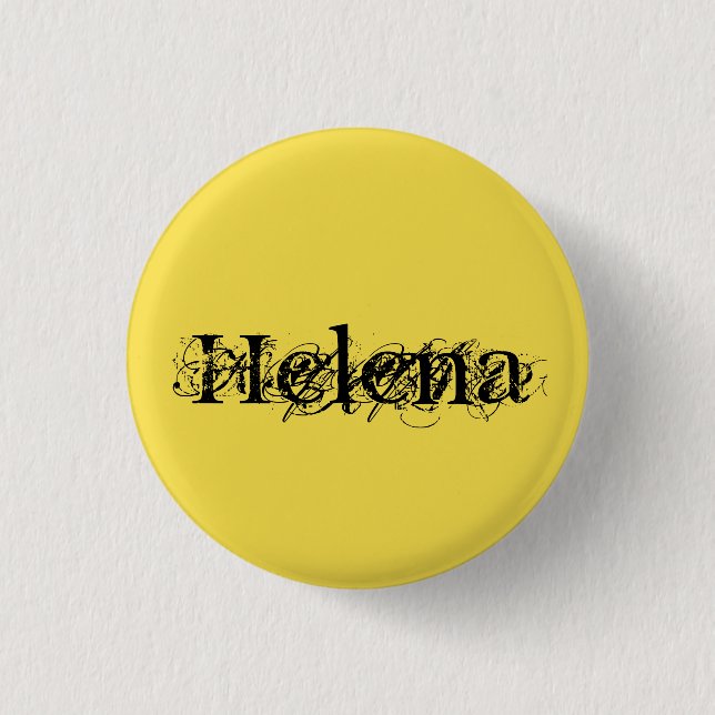 Badge Rond 2,50 Cm Helena, du noir d'orphelin d'exposition, distresse (Devant)