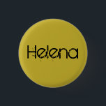 Badge Rond 2,50 Cm Helena du nom noir orphelin en caractères gras<br><div class="desc">Helena est un caractère du noir d'orpheline d'émission de TV,  lettrage affligé de bloc</div>