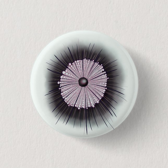 Badge Rond 2,50 Cm Heliozoa Microbe Microbiologie Art numérique (Devant)